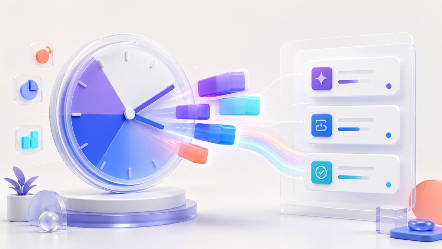 Een wekelijkse klok die zes gloeiende tijdblokken vrijgeeft als repetitief werk wordt geautomatiseerde taakkaarten.