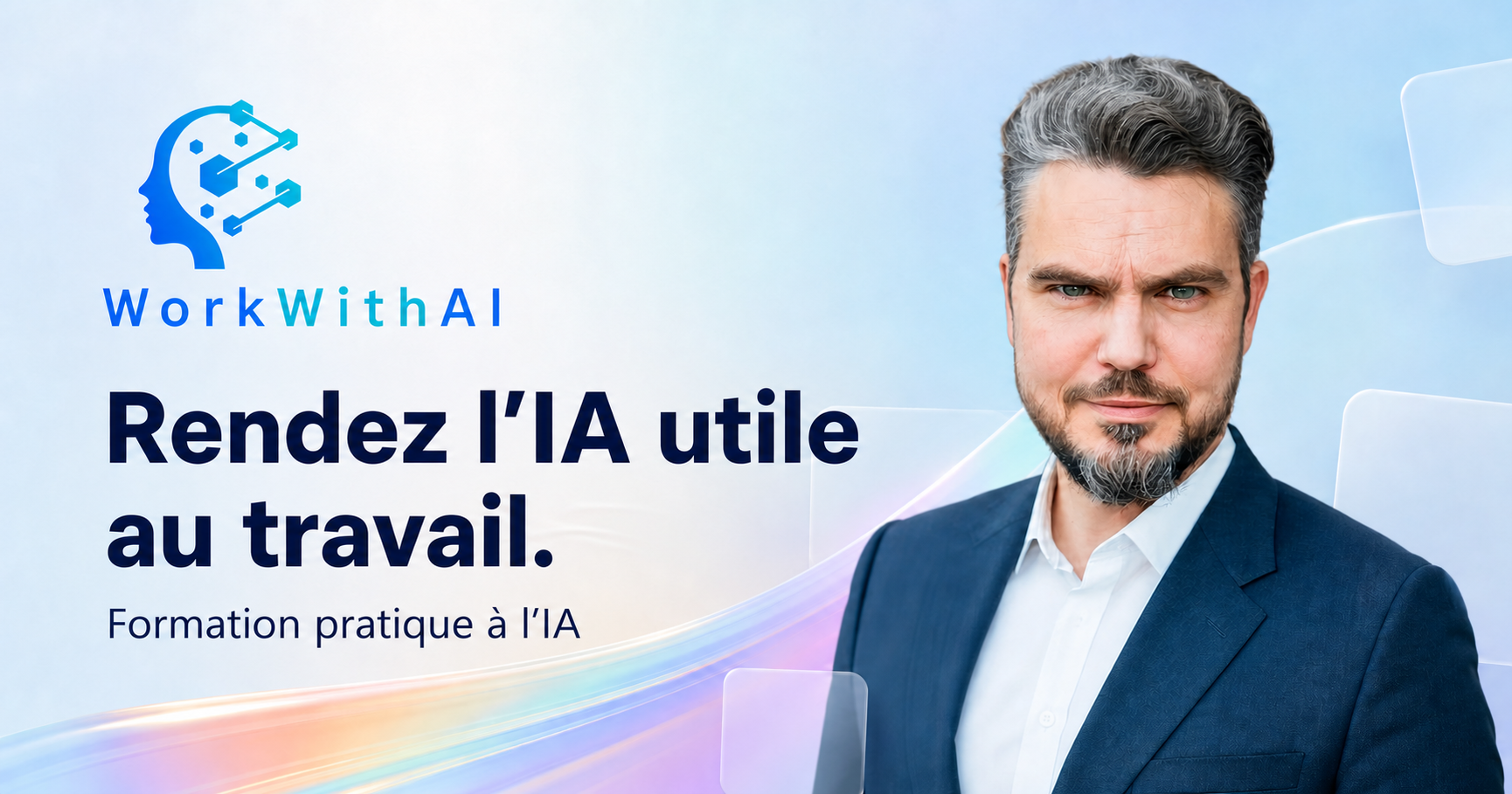 WorkWithAI — Rendez l’IA utile au travail. Formation pratique avec Arnaud Llamas Bravo.